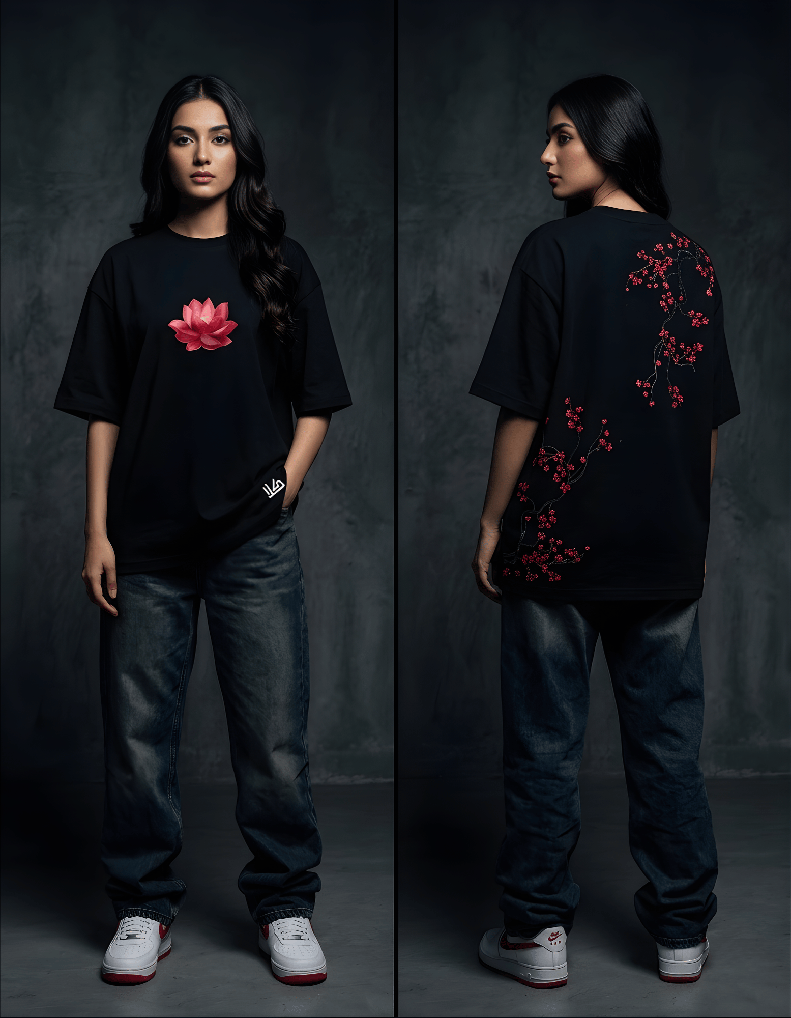 Gul-e-Lotus | Oversized Tee