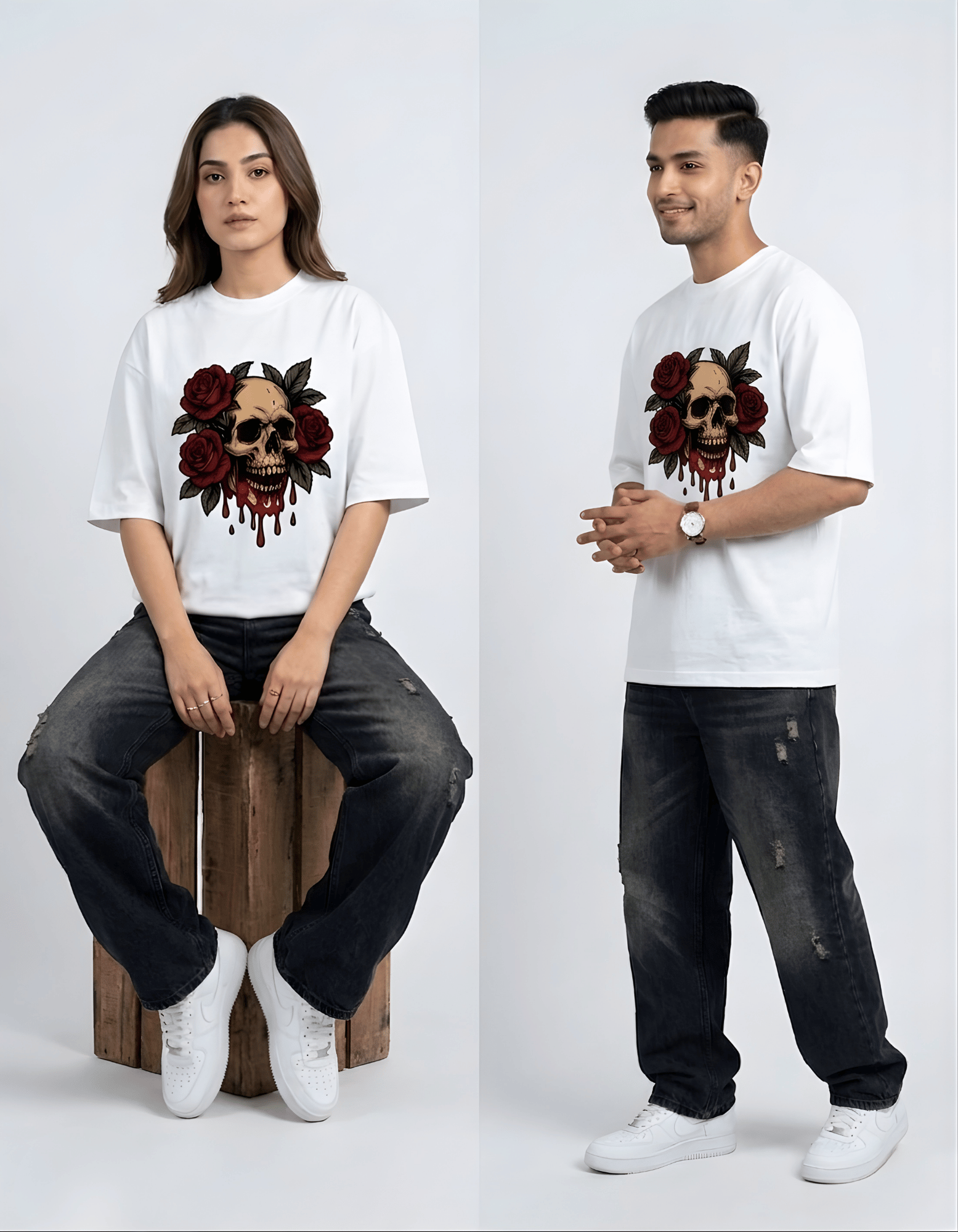Crimson Skull | Oversized Tee
