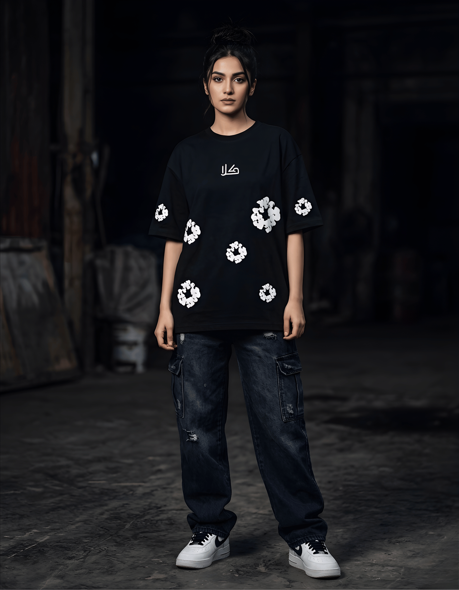 Abstract Bloom | Oversized Tee